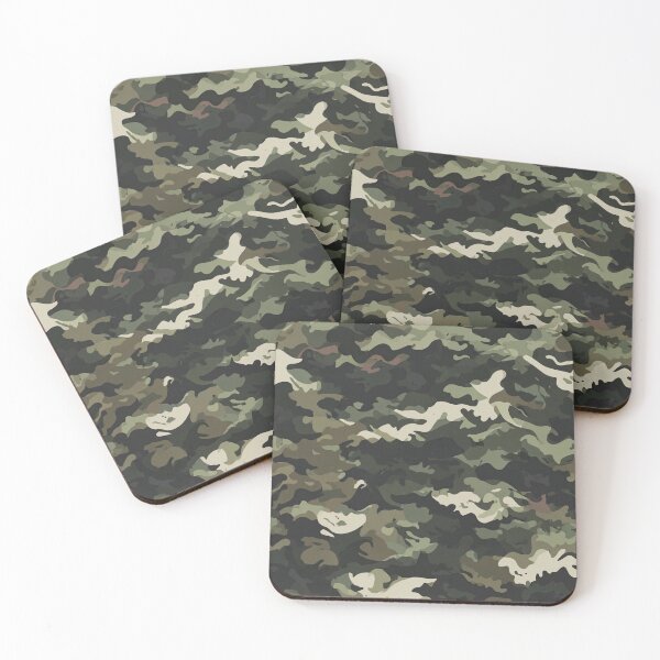 Item preview, Classic Dark Woodland Green & Beige Tactical Camouflage Pattern designed and sold by Patterns & Love .