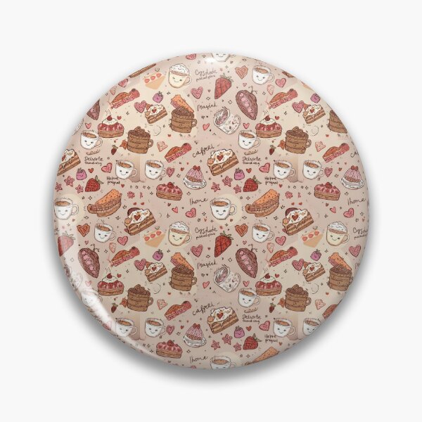 Item preview, Cozy Cafe & Sweet Treats Pink Doodle Pattern designed and sold by Velvet&LaceFinds.