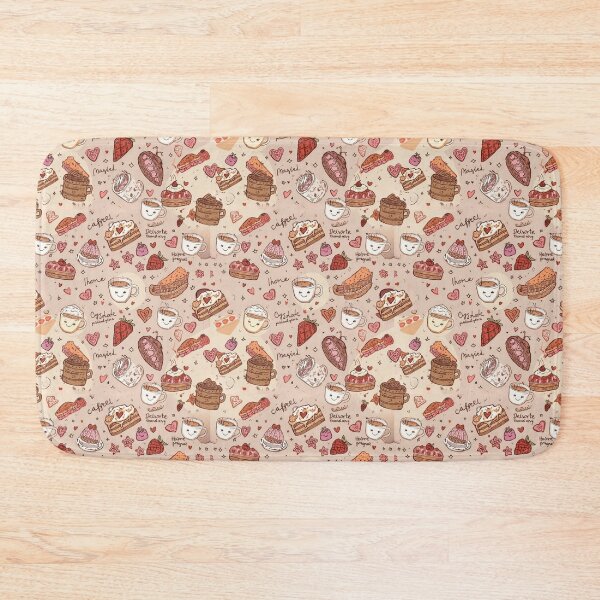 Item preview, Cozy Cafe & Sweet Treats Pink Doodle Pattern designed and sold by Velvet&LaceFinds.