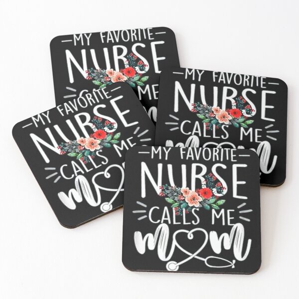 Item preview, My Favorite Nurse Calls Me Mom Cute Flowers mothers day designed and sold by CottonCandyPrin.
