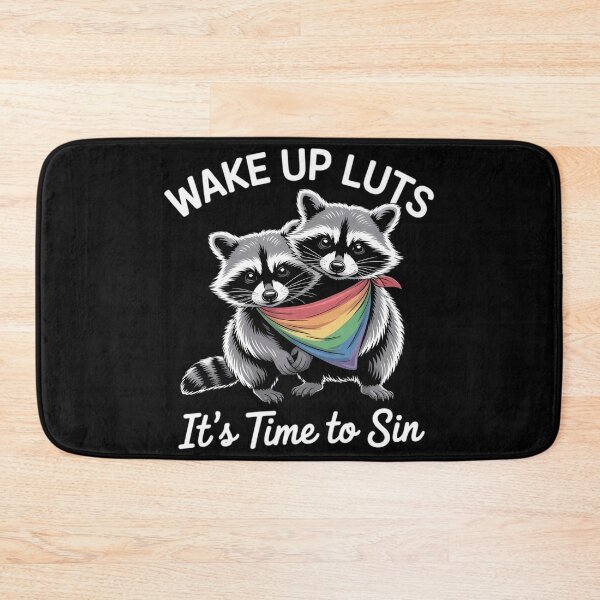 Item preview, Wake Up Sluts It_s Time To Sin Raccoon Rainbow LGBT Pride designed and sold by comptorasunfia.