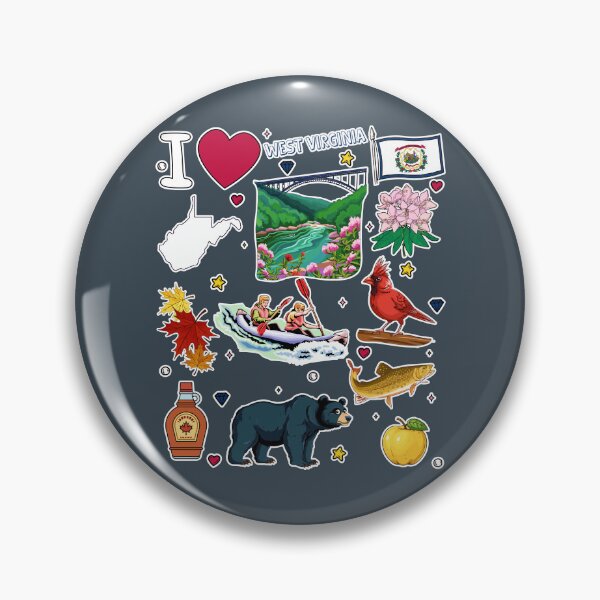 Item preview, West Virginia Adventure & Nature Stickers Pack - Wild and Wonderful designed and sold by mashmosh.