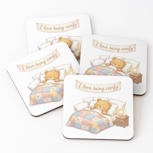 Item preview, Sleeping teddy bear Cute I love being Comfy design designed and sold by Vintage Designs +.