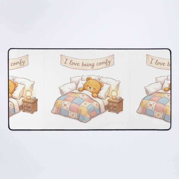 Item preview, Sleeping teddy bear Cute I love being Comfy design designed and sold by Vintage Designs +.