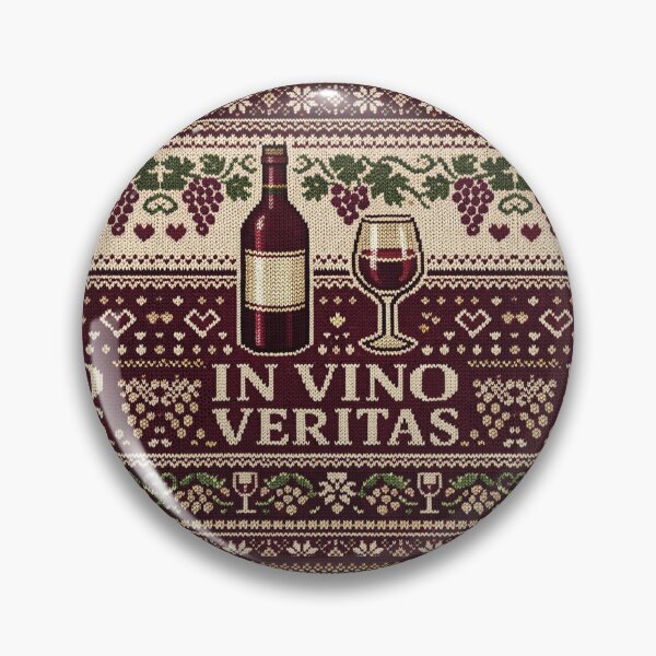 Item preview, In vino veritas – Retro knitting illustration for wine lovers designed and sold by Mauswohn.