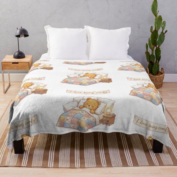 Item preview, Sleeping teddy bear Cute I love being Comfy design designed and sold by Vintage Designs +.