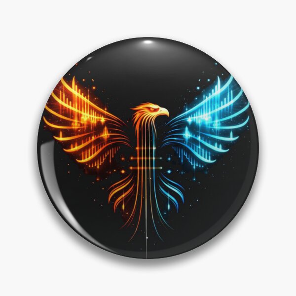 Item preview, Sound Eagle Flux T-Shirt | Neon Fire & Ice Eagle Art Tee designed and sold by KDesignCrafts.