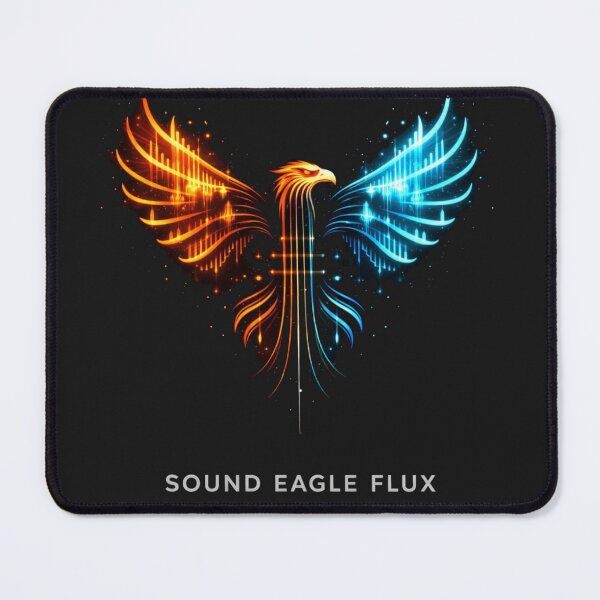 Item preview, Sound Eagle Flux T-Shirt | Neon Fire & Ice Eagle Art Tee designed and sold by KDesignCrafts.