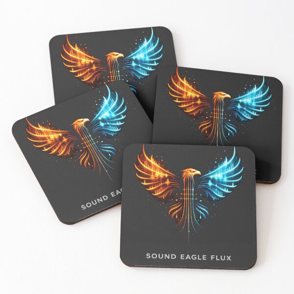 Item preview, Sound Eagle Flux T-Shirt | Neon Fire & Ice Eagle Art Tee designed and sold by KDesignCrafts.