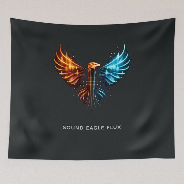 Item preview, Sound Eagle Flux T-Shirt | Neon Fire & Ice Eagle Art Tee designed and sold by KDesignCrafts.