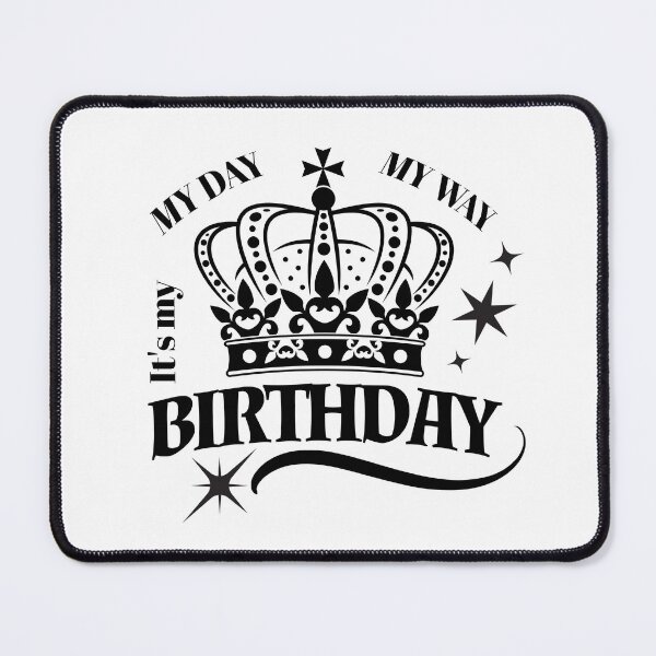 Item preview, Birthday Crown Minimal Black Typography designed and sold by LoviqueLab.