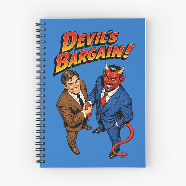Item preview, Devil’s Bargain Illustration – Retro Devil Business Deal Artwork designed and sold by The Devil's Bargain.