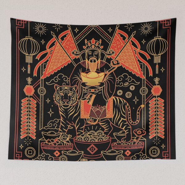 Item preview, Majestic God of Wealth Caishen Riding Tiger designed and sold by zzz888.