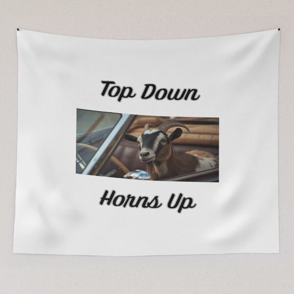 Item preview, Top Down Horns Up designed and sold by SpazticGoat.