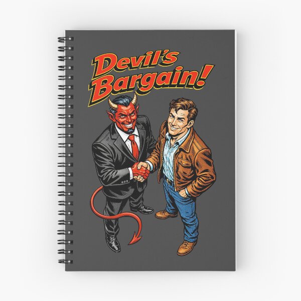 Item preview, Deal with the Devil Illustration – Dark Retro Comic Style Art designed and sold by The Devil's Bargain.