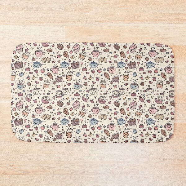 Item preview, Pastel Bakery & Cozy Coffee Shop Doodle Pattern designed and sold by Velvet&LaceFinds.