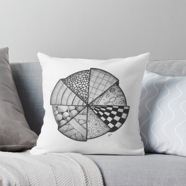 Aperçu de l'œuvre Roue Zentangle créée et vendue par Chaos and Chlorophyll.