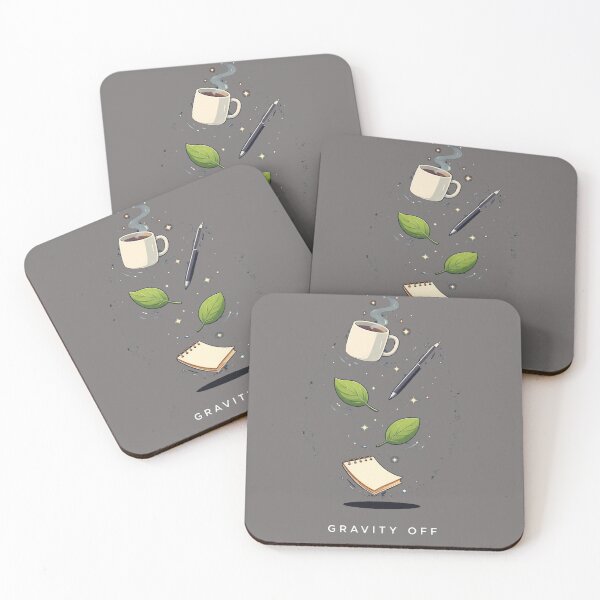 Item preview, Gravity Off T-Shirt – Creative Coffee Floating Notes Aesthetic Art Tee designed and sold by KDesignCrafts.