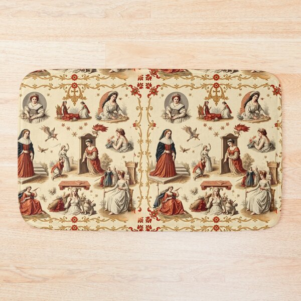 Item preview, Queens & Princess Toile de Jouy Fabric Print Wallpaper designed and sold by CMooreWorx.