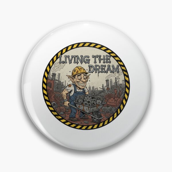 Item preview, Living The Dream – Work Humor Sticker Gift designed and sold by Imaginarium of Chaos falcon88 .