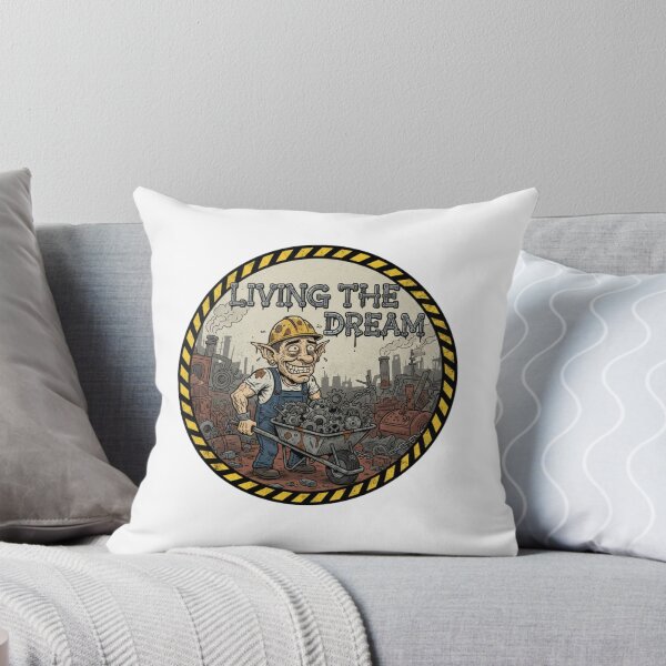 Item preview, Living The Dream – Work Humor Sticker Gift designed and sold by Imaginarium of Chaos falcon88 .