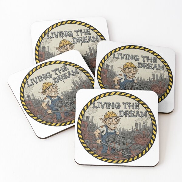 Item preview, Living The Dream – Work Humor Sticker Gift designed and sold by Imaginarium of Chaos falcon88 .