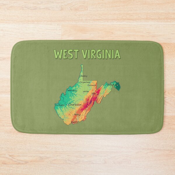 Item preview, West Virginia Topographic Map - Retro Mountain State Pride designed and sold by mashmosh.