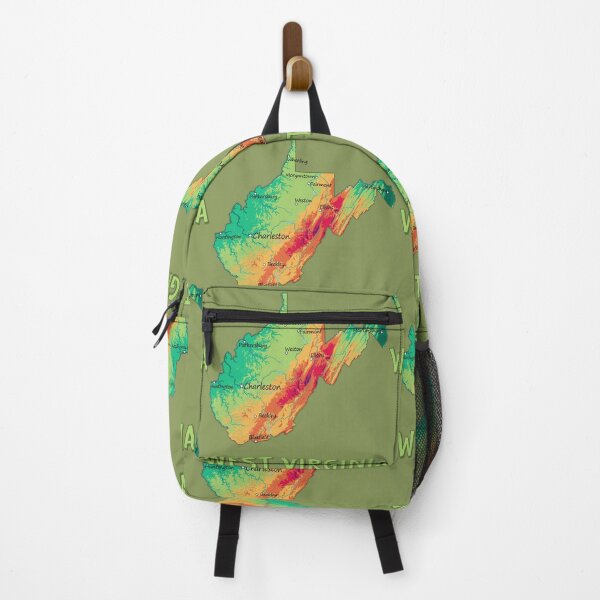 Item preview, West Virginia Topographic Map - Retro Mountain State Pride designed and sold by mashmosh.