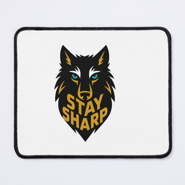 Item preview, Stay Sharp Wolf - Bold Minimalist Line Art designed and sold by MKreative Studio.