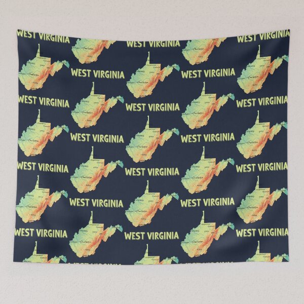 Item preview, West Virginia Topographic Map Art designed and sold by mashmosh.