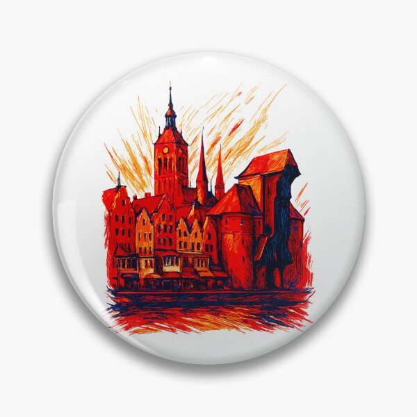 Item preview, Gdańsk cityscape, Poland, gift designed and sold by Pineapple-Tree.