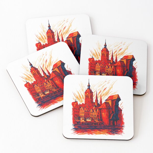 Item preview, Gdańsk cityscape, Poland, gift designed and sold by Pineapple-Tree.