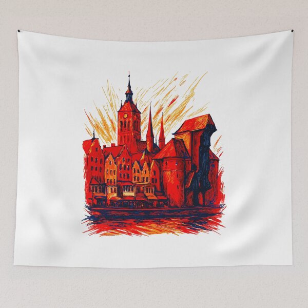 Item preview, Gdańsk cityscape, Poland, gift designed and sold by Pineapple-Tree.