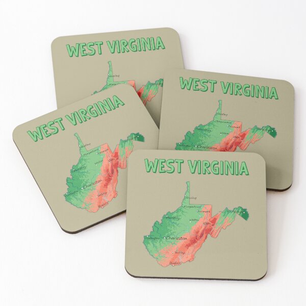 Item preview, West Virginia Topographic Mountain Map designed and sold by mashmosh.