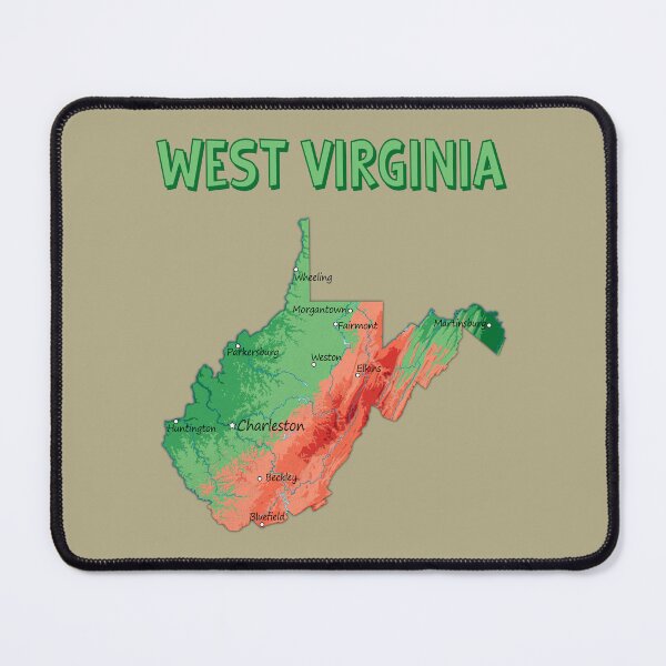 Item preview, West Virginia Topographic Mountain Map designed and sold by mashmosh.