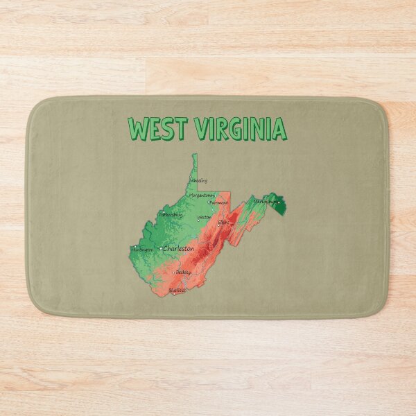 Item preview, West Virginia Topographic Mountain Map designed and sold by mashmosh.
