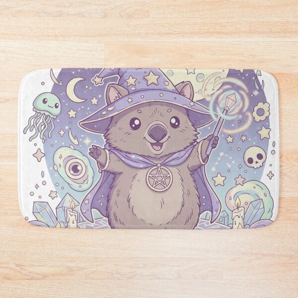 Item preview, Pastel Goth Wombat Wizard: The Floating Moon Ritual designed and sold by RubisLeaf.