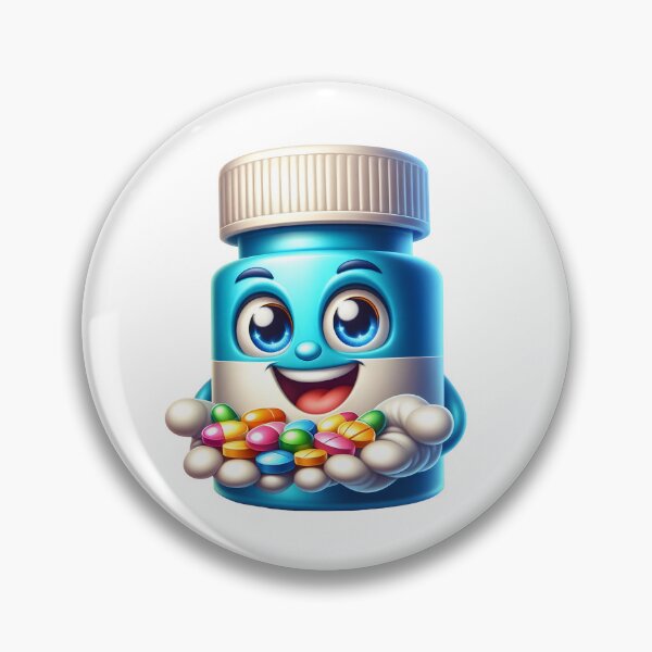 Item preview, Friendly Pill Bottle Mascot Character designed and sold by LunaPixelStudio.