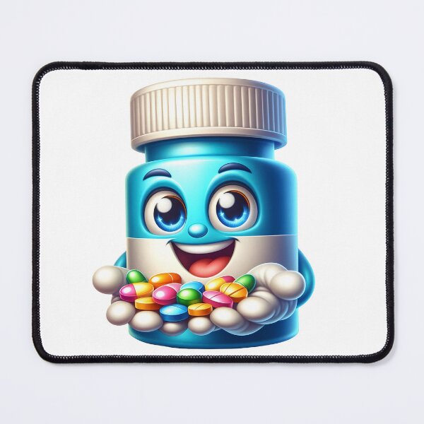 Item preview, Friendly Pill Bottle Mascot Character designed and sold by LunaPixelStudio.