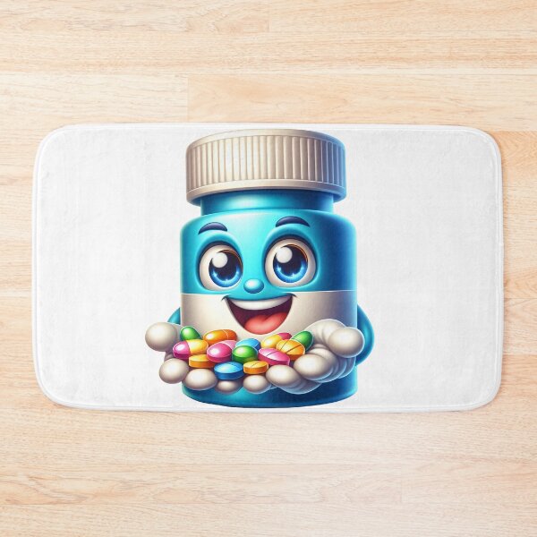 Item preview, Friendly Pill Bottle Mascot Character designed and sold by LunaPixelStudio.