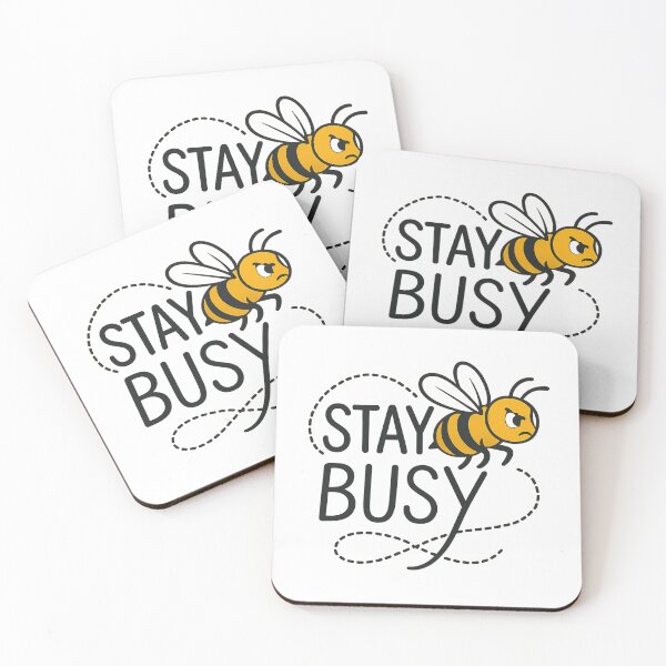 Item preview, Stay Busy Motivational Bee Illustration designed and sold by MKreative Studio.