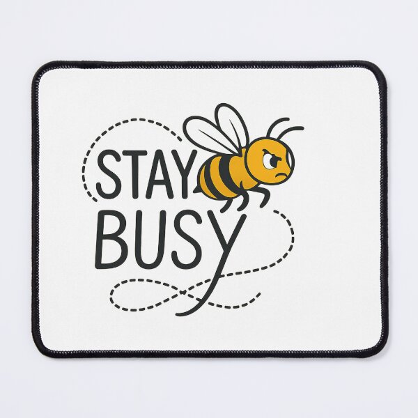 Item preview, Stay Busy Motivational Bee Illustration designed and sold by MKreative Studio.