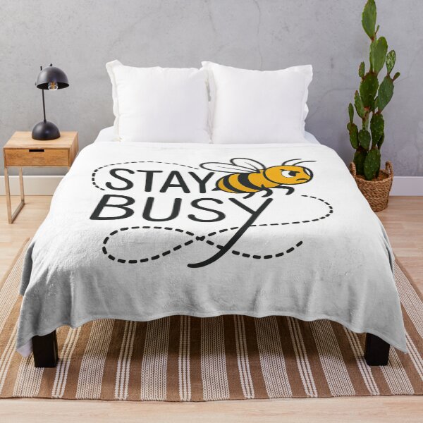 Item preview, Stay Busy Motivational Bee Illustration designed and sold by MKreative Studio.