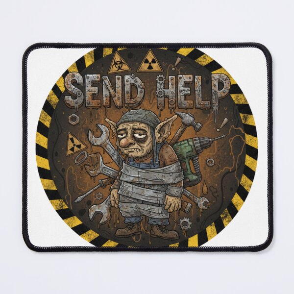 Item preview, Send Help – Overworked Legend Sticker Gift designed and sold by Imaginarium of Chaos falcon88 .