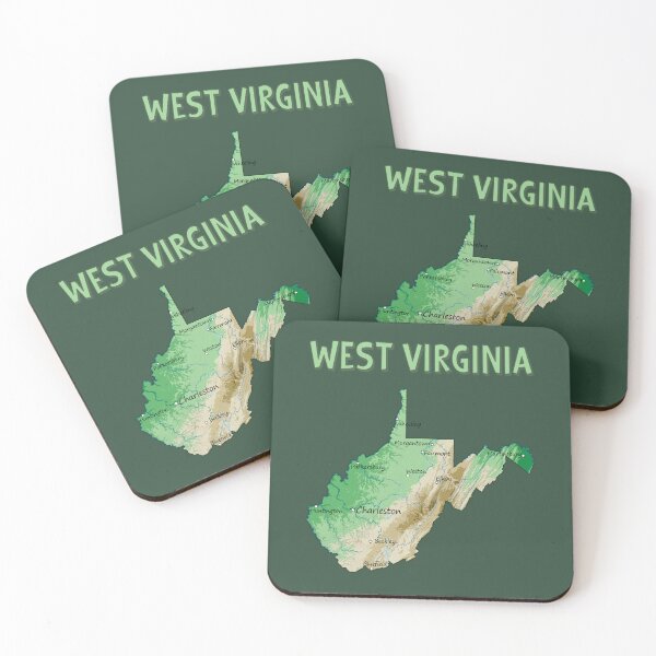 Item preview, West Virginia State Map - Retro Topographic Nature Design designed and sold by mashmosh.