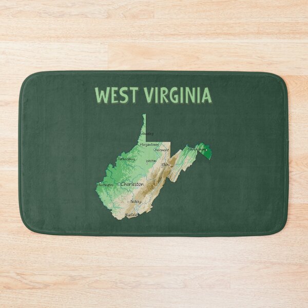 Item preview, West Virginia State Map - Retro Topographic Nature Design designed and sold by mashmosh.