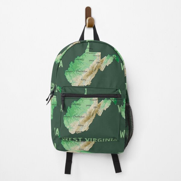 Item preview, West Virginia State Map - Retro Topographic Nature Design designed and sold by mashmosh.
