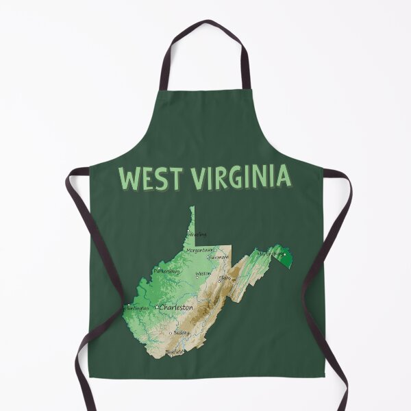 Item preview, West Virginia State Map - Retro Topographic Nature Design designed and sold by mashmosh.