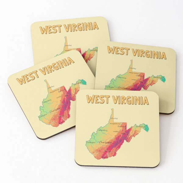 Item preview, West Virginia Topographic Art Map designed and sold by mashmosh.
