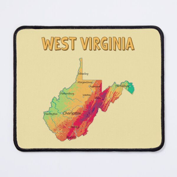 Item preview, West Virginia Topographic Art Map designed and sold by mashmosh.